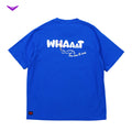 叁冶家｜原创圆领宽松重磅纯棉克莱因蓝短袖“WHAAAT”