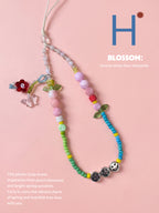 Heliophile 春日桃花串珠手机挂绳｜元气笑脸彩珠挂饰 品牌花开系列