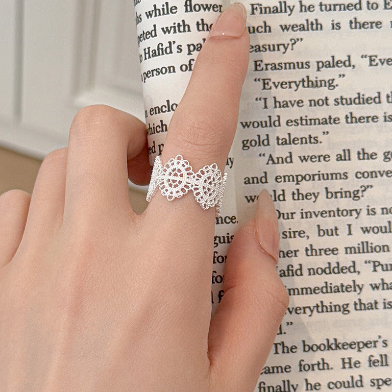 Vintage Lace Sterling Silver Open Ring