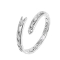 Double‑Snake Open Ring｜S925 Sterling Silver Adjustable Serpent Ring