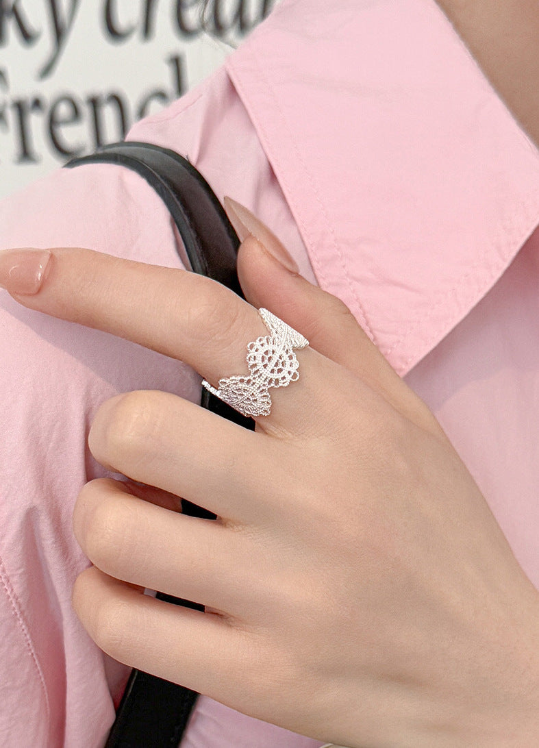 Vintage Lace Sterling Silver Open Ring