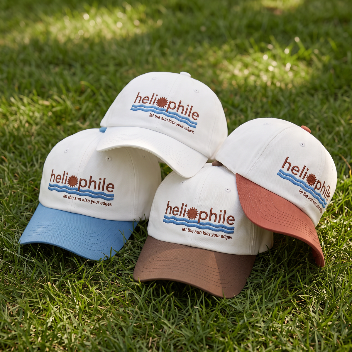 Heliophile｜撞色刺绣棒球帽 复古休闲软顶鸭舌帽