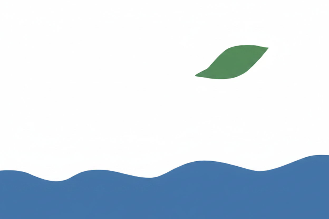 Wave and Leaf Background Matched